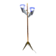 Relco Milano Modernist Italian Murano Glass and Brass Floor Lamp, 1980s
