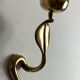 Large brass cobra wall candle holder