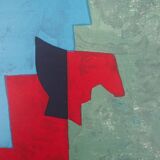 Serge Poliakoff: Red, green and blue composition, original lithograph
