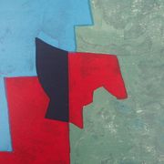 Serge Poliakoff: Red, green and blue composition, original lithograph