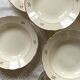 6 assiettes creuses faïence couleur crème et dorure Villeroy Boch ACC-7226