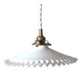 Opaline glass pendant light