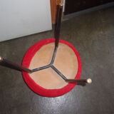 Red moumoutte seat stool 1970