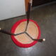 Red moumoutte seat stool 1970