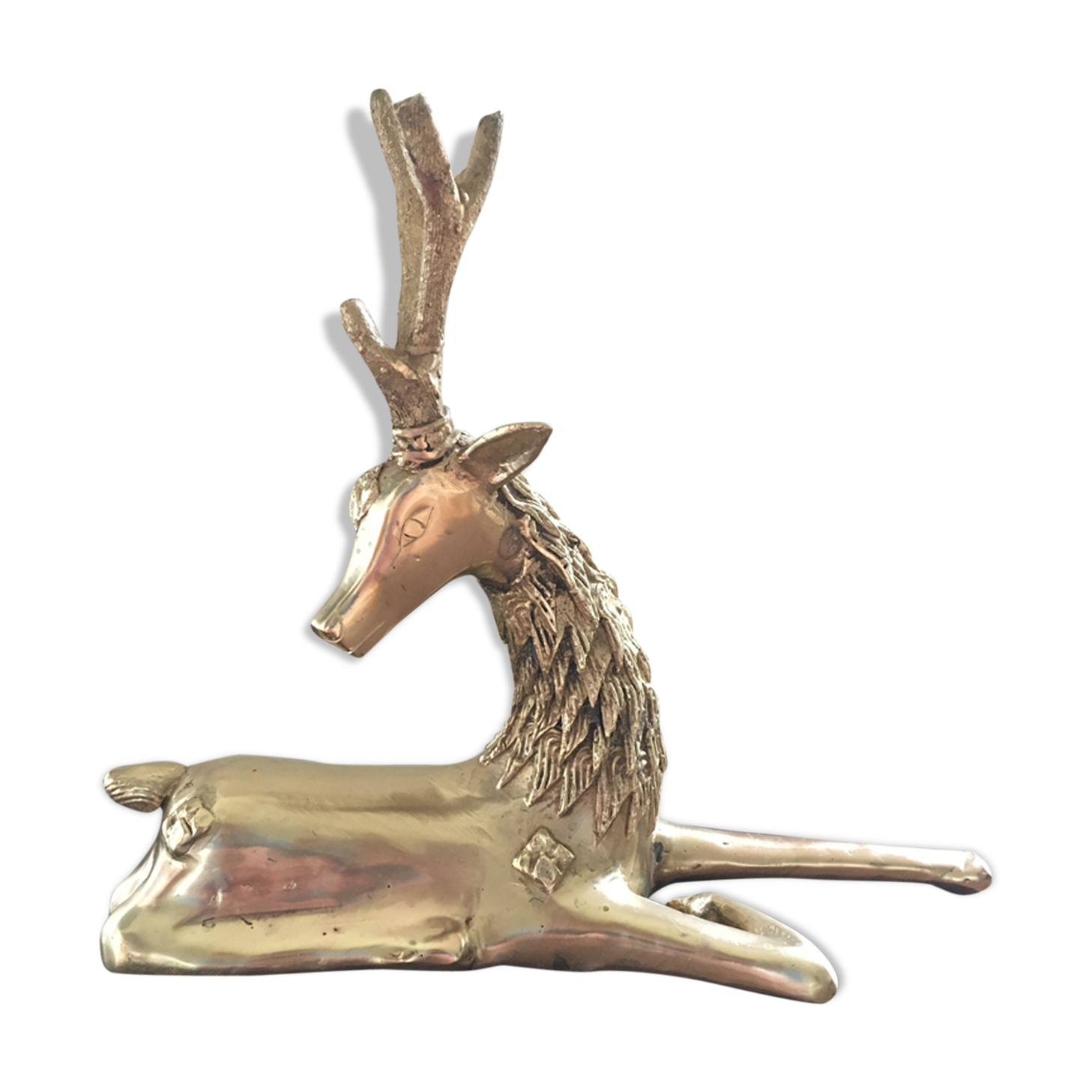 Vintage brass deer