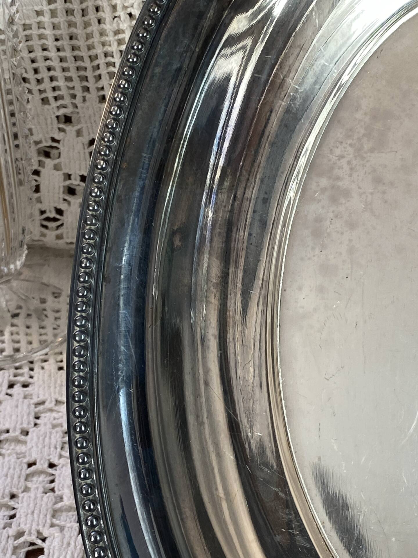 silver-plated metal service trays, Le Mondial silverware