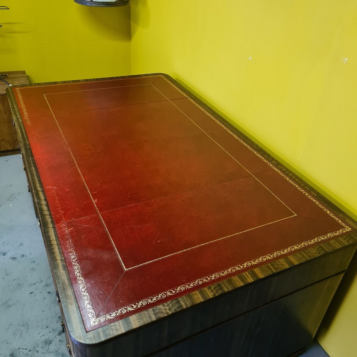 Antique English Desk With Rosewood Veneer, from around 1900