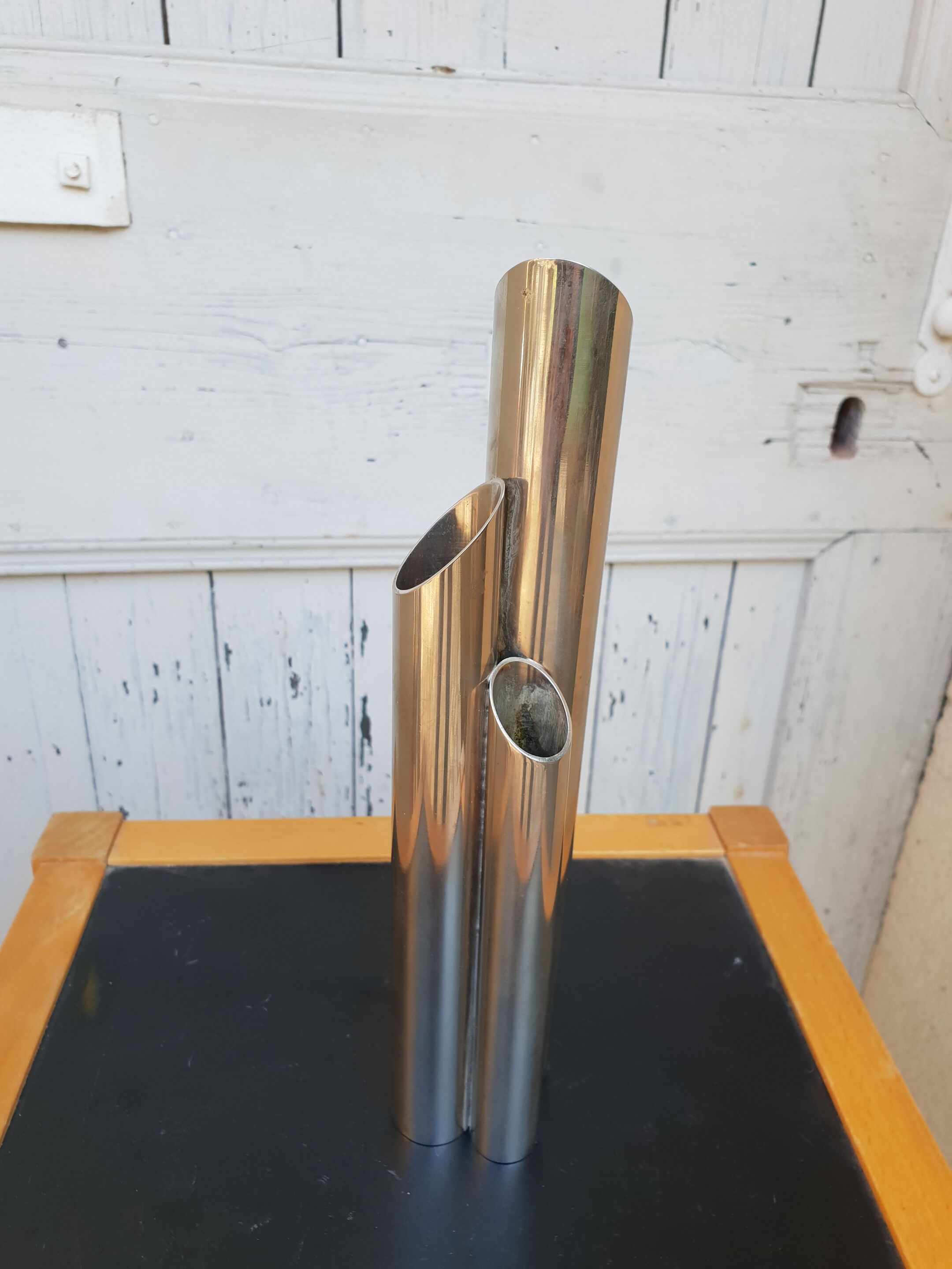 Silver metal soliflore 1970