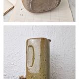Rectangular-shaped sandstone pitcher, 70s