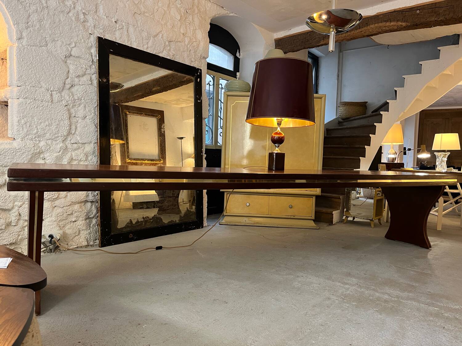 Large refectory table - 1980s