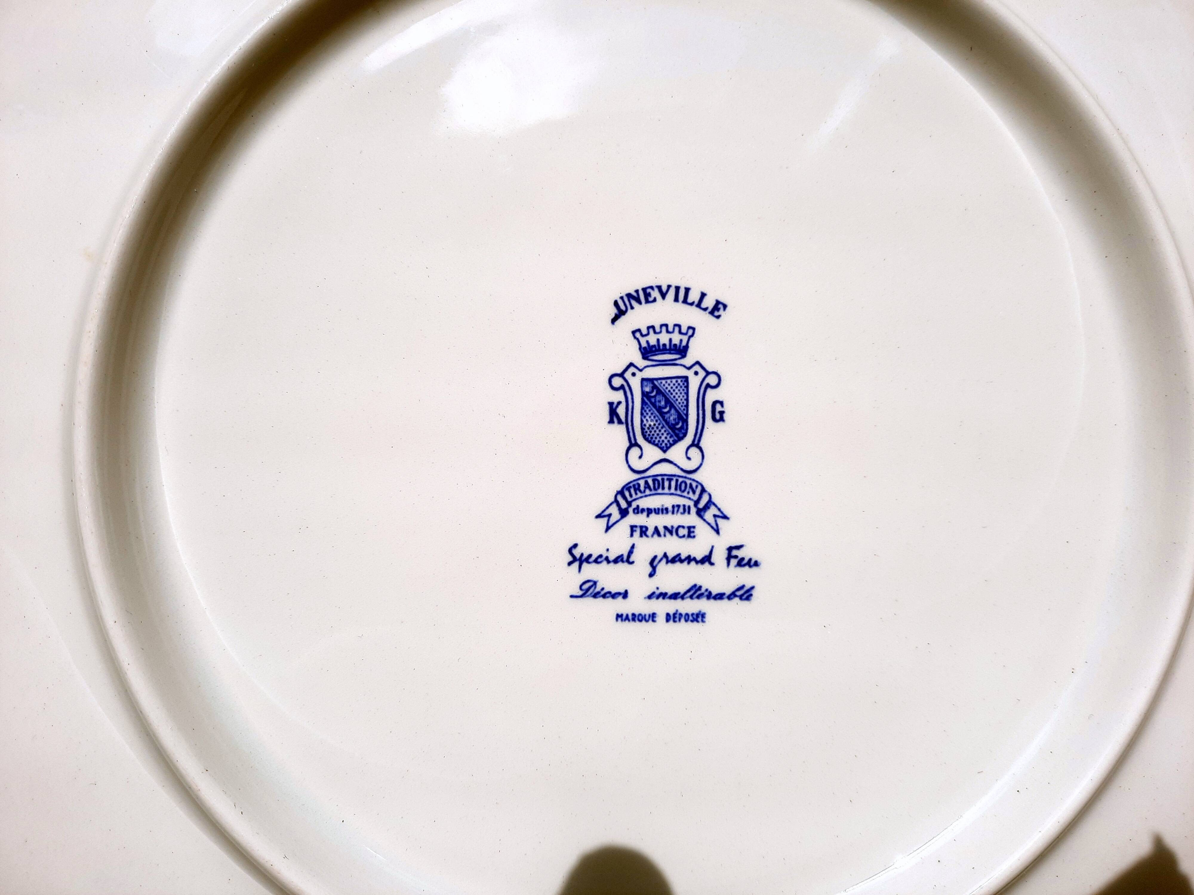 Lunéville - English Cottage - Presentation plate, Cup, Tray, Earthenware Saucière