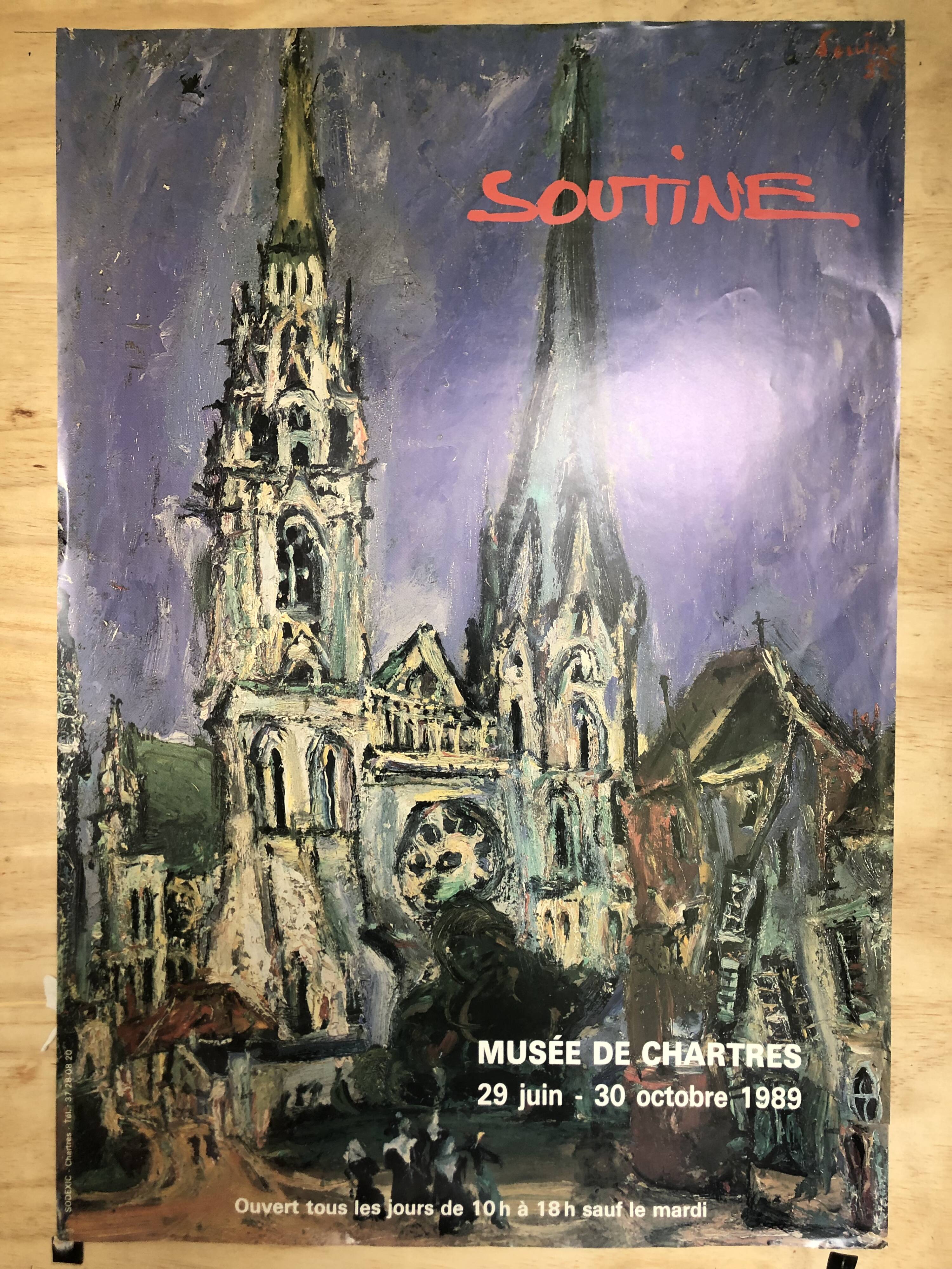 Poster Soutine museum of Chartres 1989