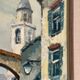Original Swedish Oil on Canvas –“Market Alley” by B. Komino – Signed – Vintage & Framed –57 × 61 cm