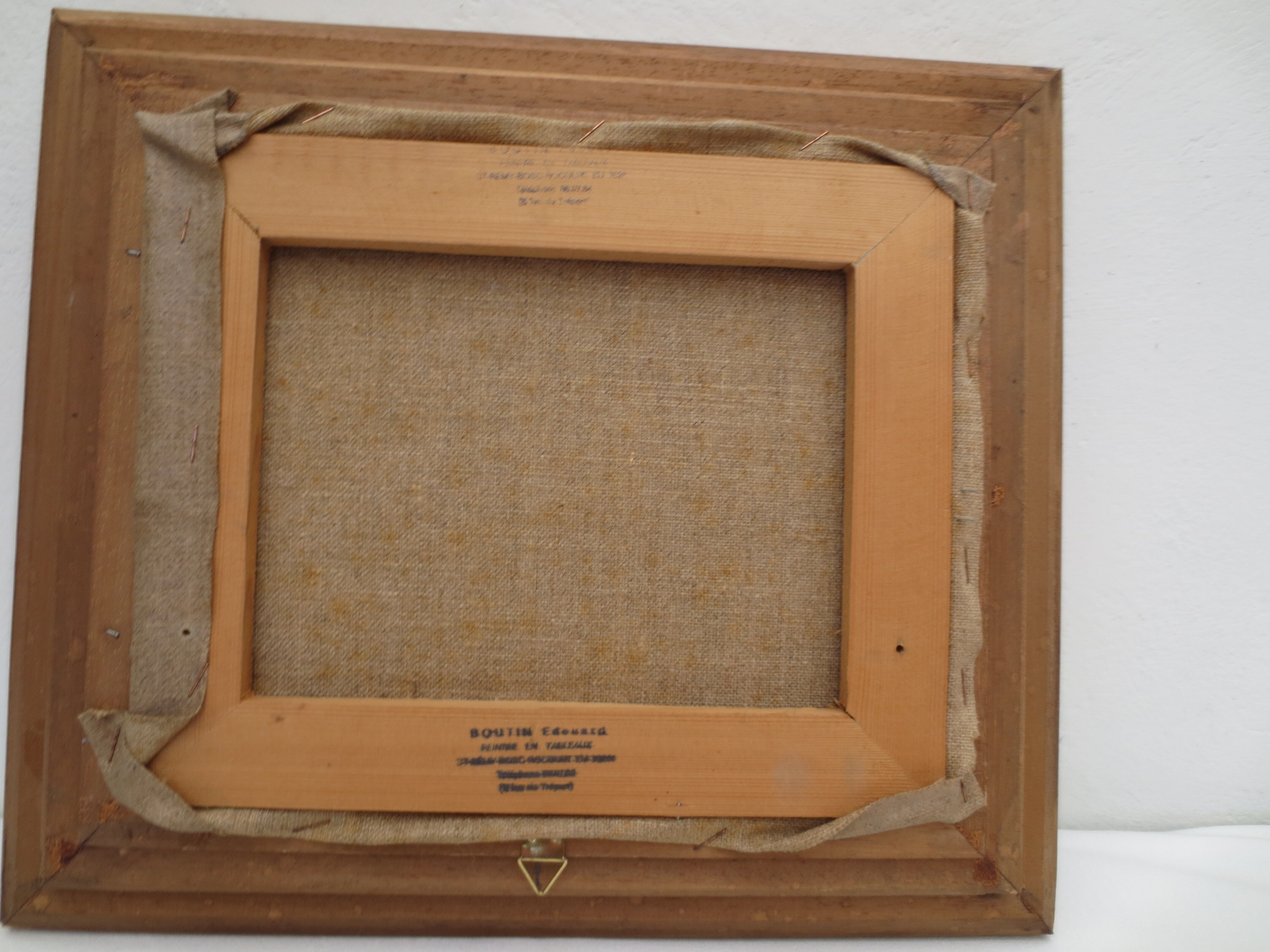 Marine painting on the treport, in its frame