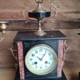 Old fireplace set period Napoleon III clock clock chandeliers