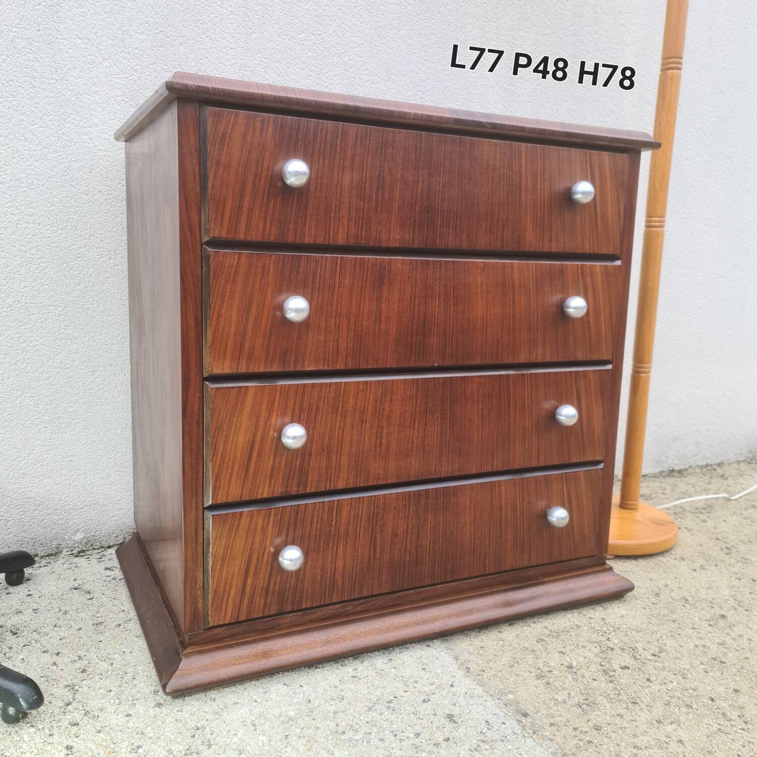 Commode vintage 1940 art déco en palissandre