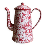 Red enamel coffee pot