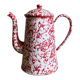 Red enamel coffee pot