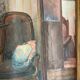 Old painting gilded wood frame