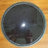 Vintage black and green ceramic trivet