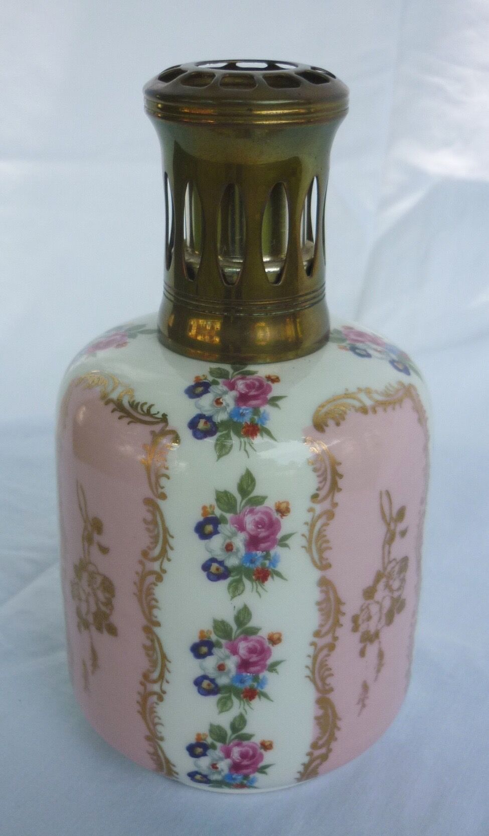 Berger lamp flowered porcelain