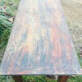 Pretty narrow table in pretty pattine 1900s in walnut trees