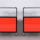 Bauhaus Bedside Tables attributed to Vichr & Spol, 1930s, Set of 2