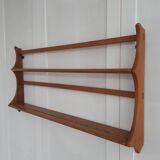 Vintage wall shelf in solid elm by Lucian Ercolani C1960 Ercol