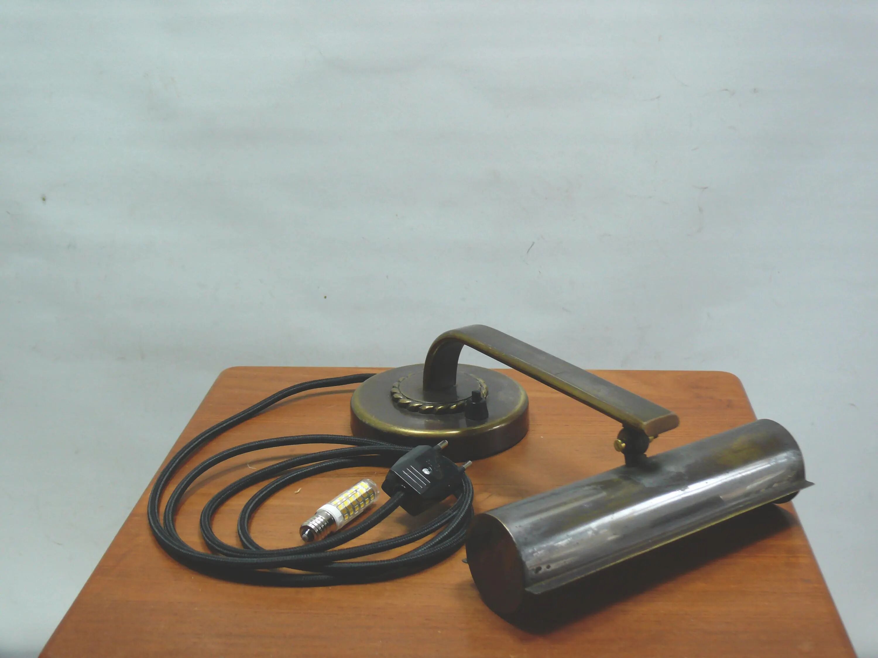 Art Deco brass piano lamp, circa 1930