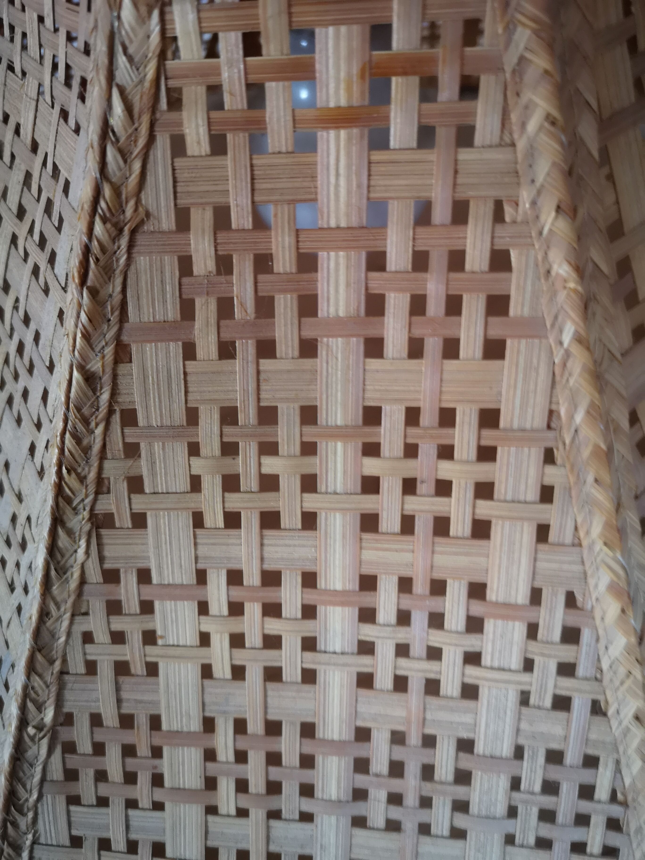 Vintage wicker pendant light