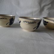 set of 3 small eared bowl