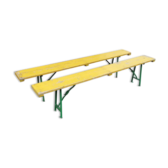 Pair of kermesse benches