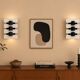 Pair of geometric wall sconces by J.J.M. Hoogervorst for Anvia Al.