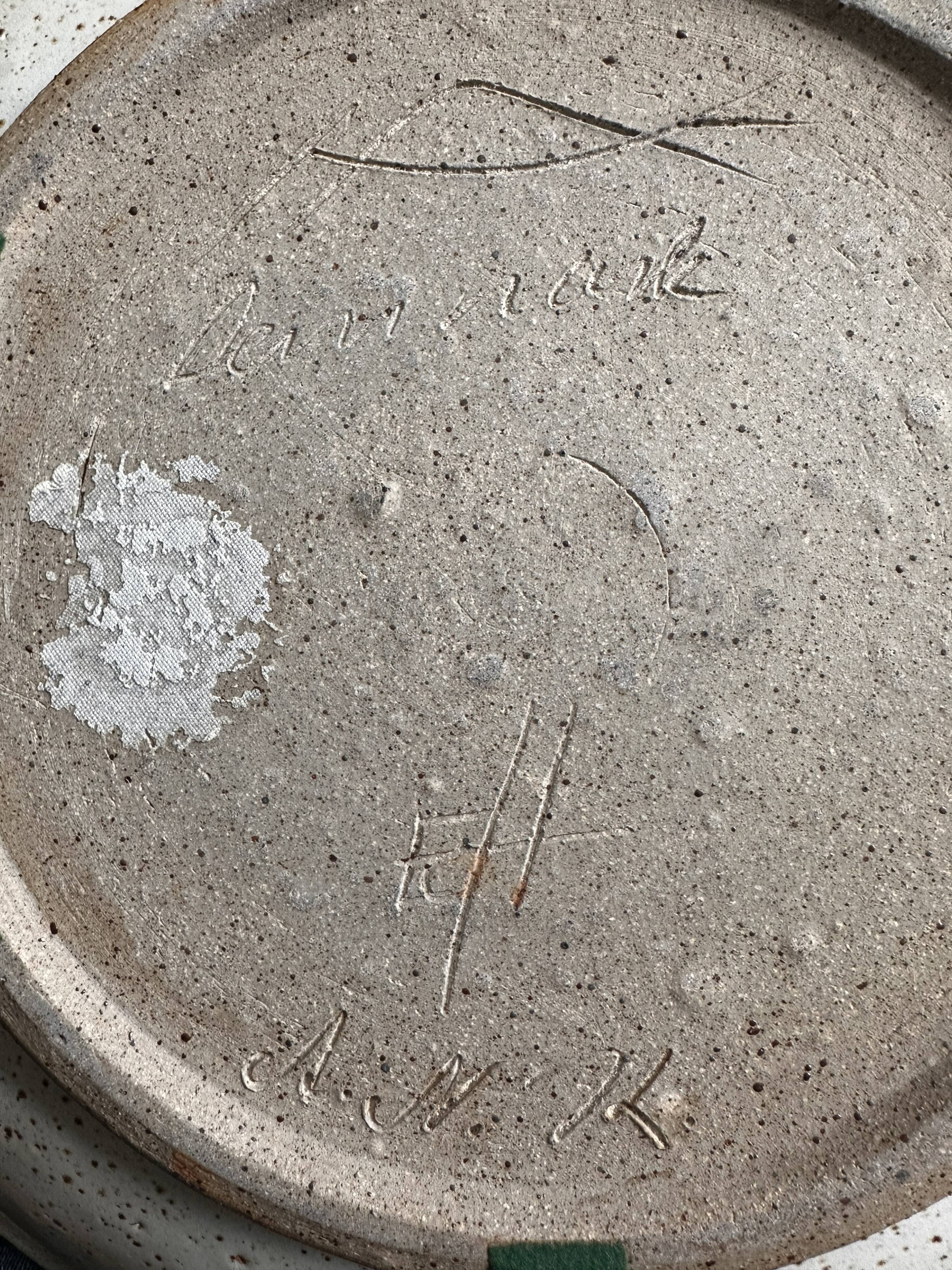 Large stoneware dish by Kähler, Denmark, 1960s.