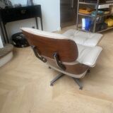 Armchair and footrest by Charles & Ray Eames