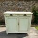Buffet parisien vintage patine blanche