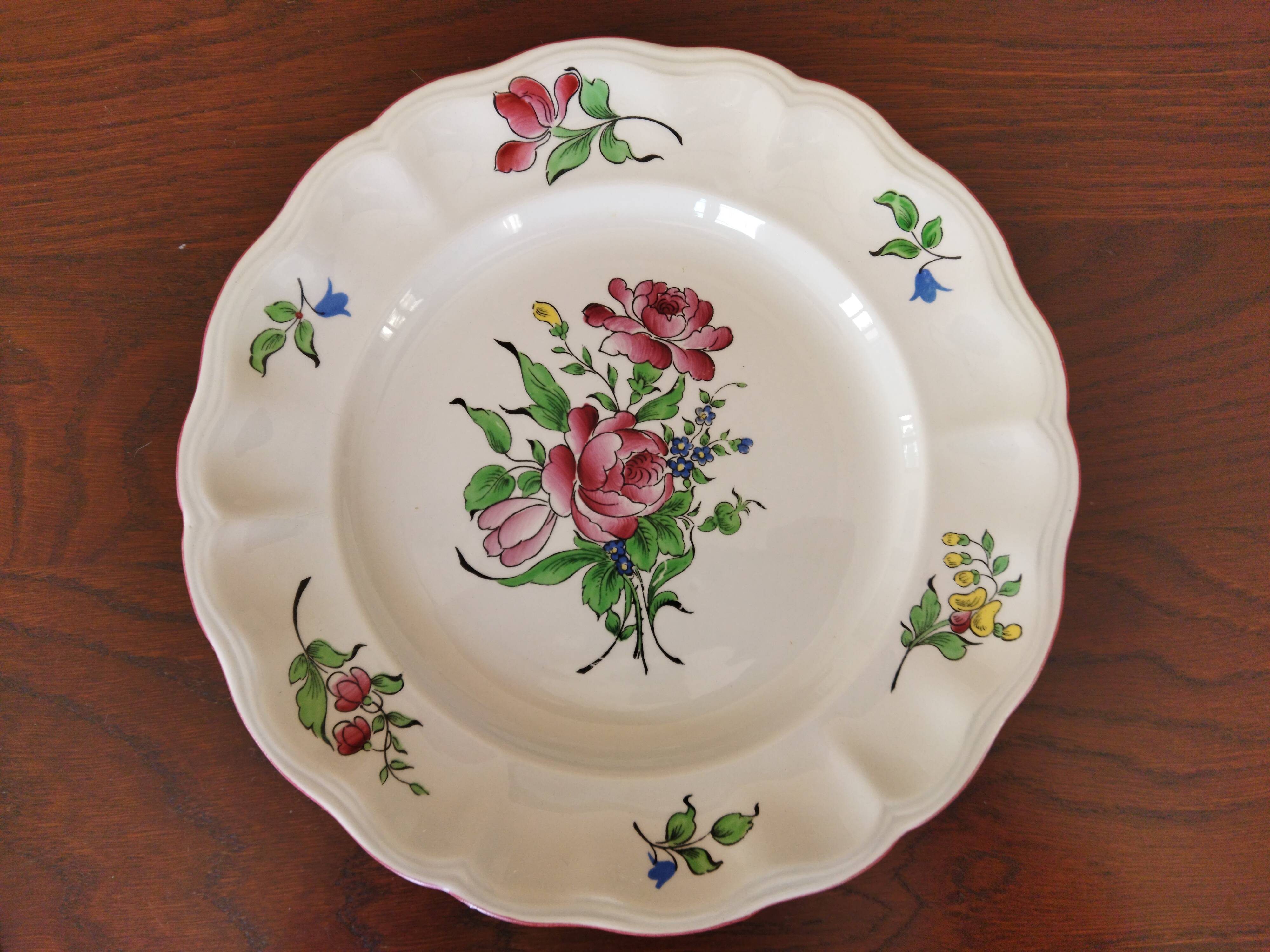 12 "Fine Street Lamp" dinner plates KG Lunéville