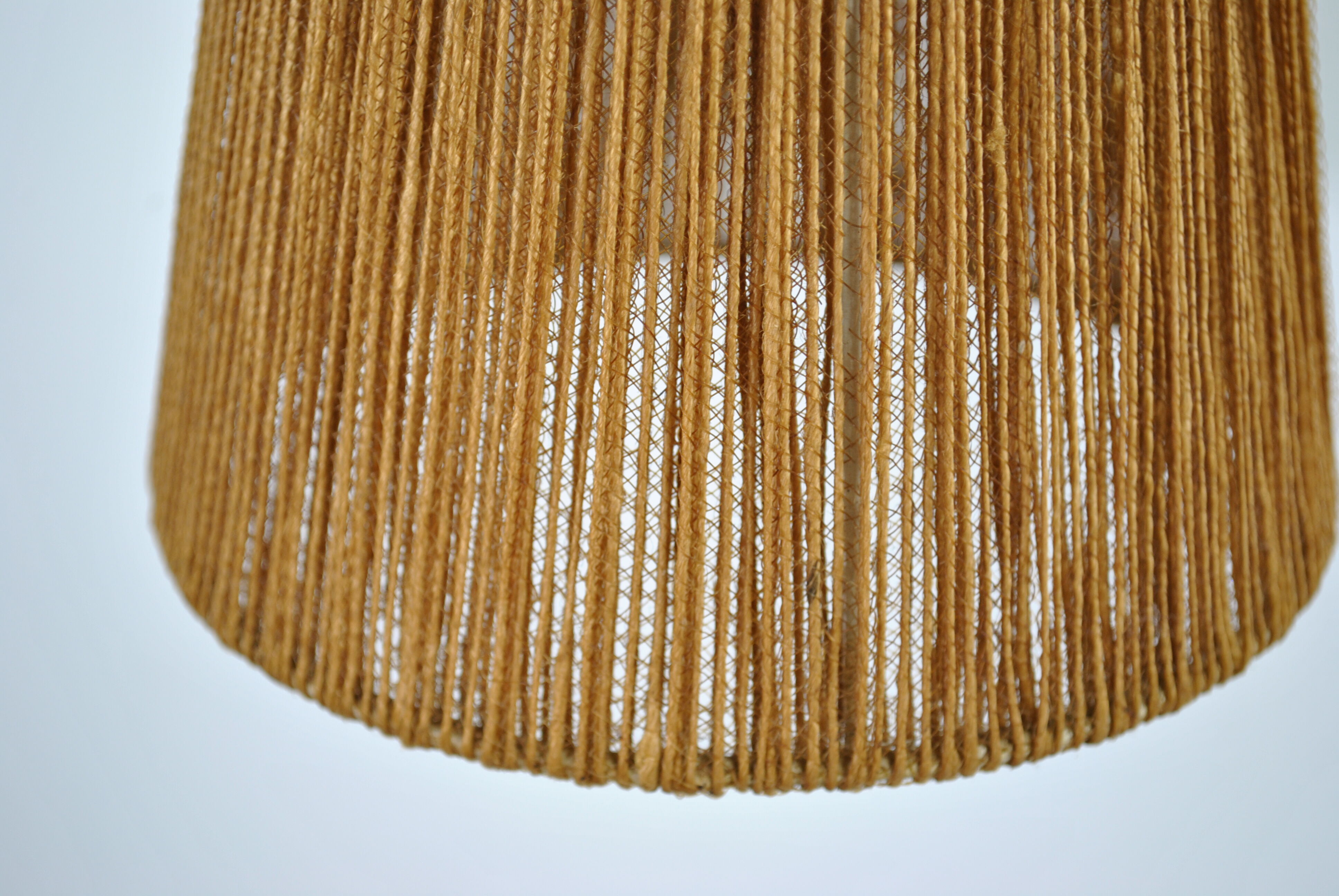 Wall lamp with rope lampshade by ER Nele for Temde, Switzerland, 1960