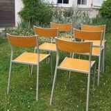 Set of 6 school chairs