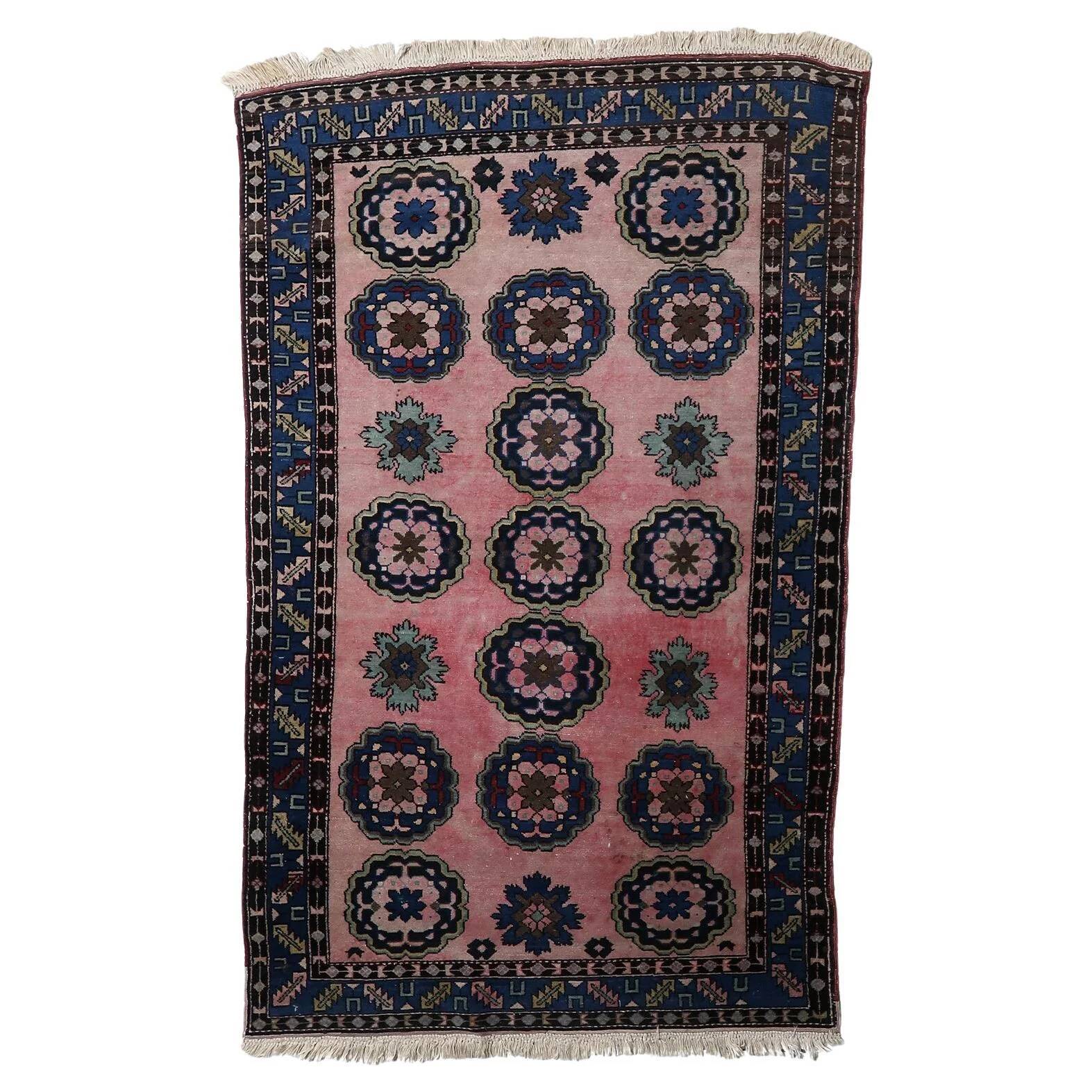 Handmade vintage Persian Malayer rug 115cm x 188cm, 1950s