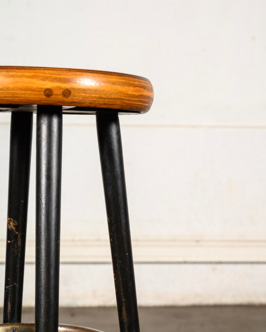 Tabouret de bar en bois et métal