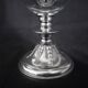 Lot de 4 verres en cristal fin sur pied en Etain du Manoir Paris France