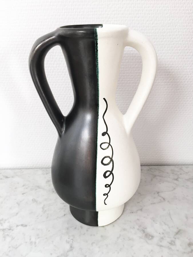 Two-tone vase signed JM Faux – circa 1960