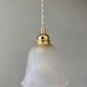 Vintage frosted glass tulip pendant light