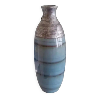 Vase turquoise et haut métallisé