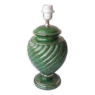 Green ceramic lamp base