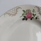 Oval plate Sarreguemines cream with pink gilding, antique.