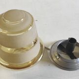 Smoked/sandblasted glass ceiling light - mid 20th century