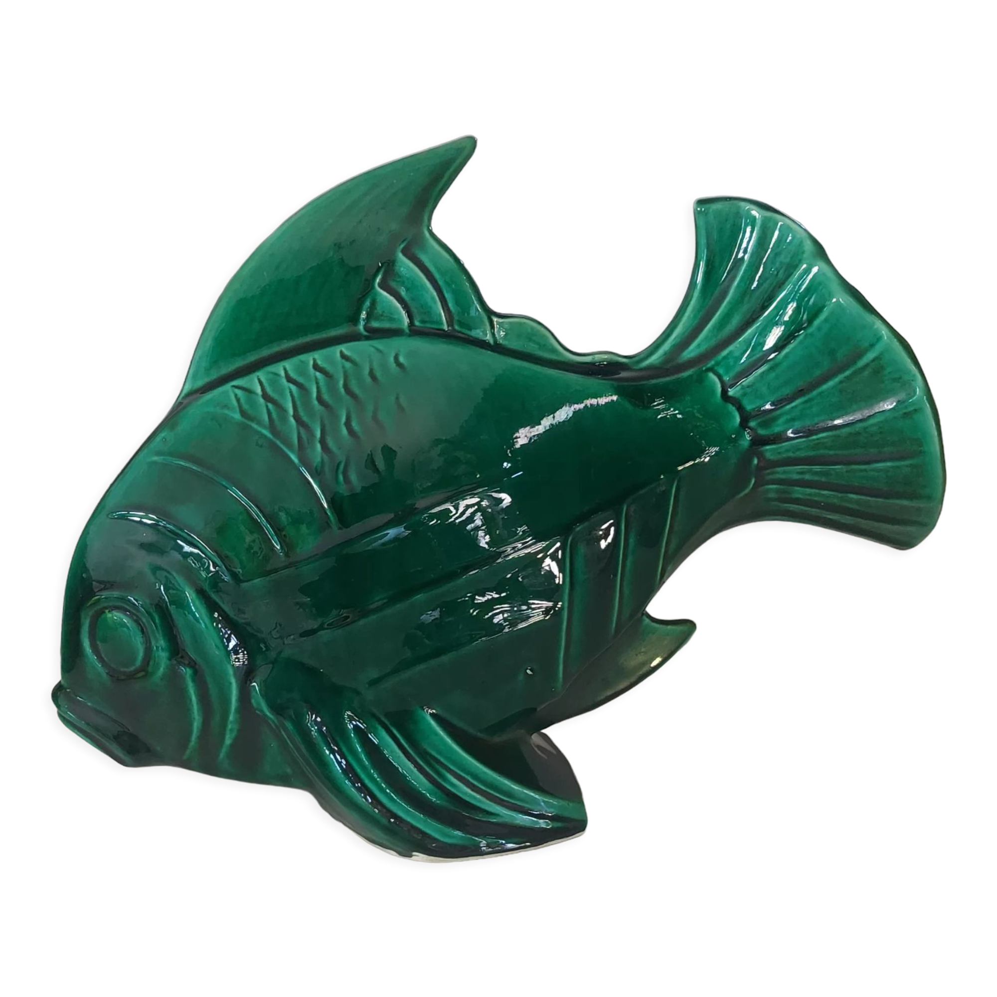 Art Deco ceramic fish signed "Le JAN" years 1939