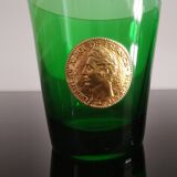 Water glasses Dubonnet piece Louis d'or vintage